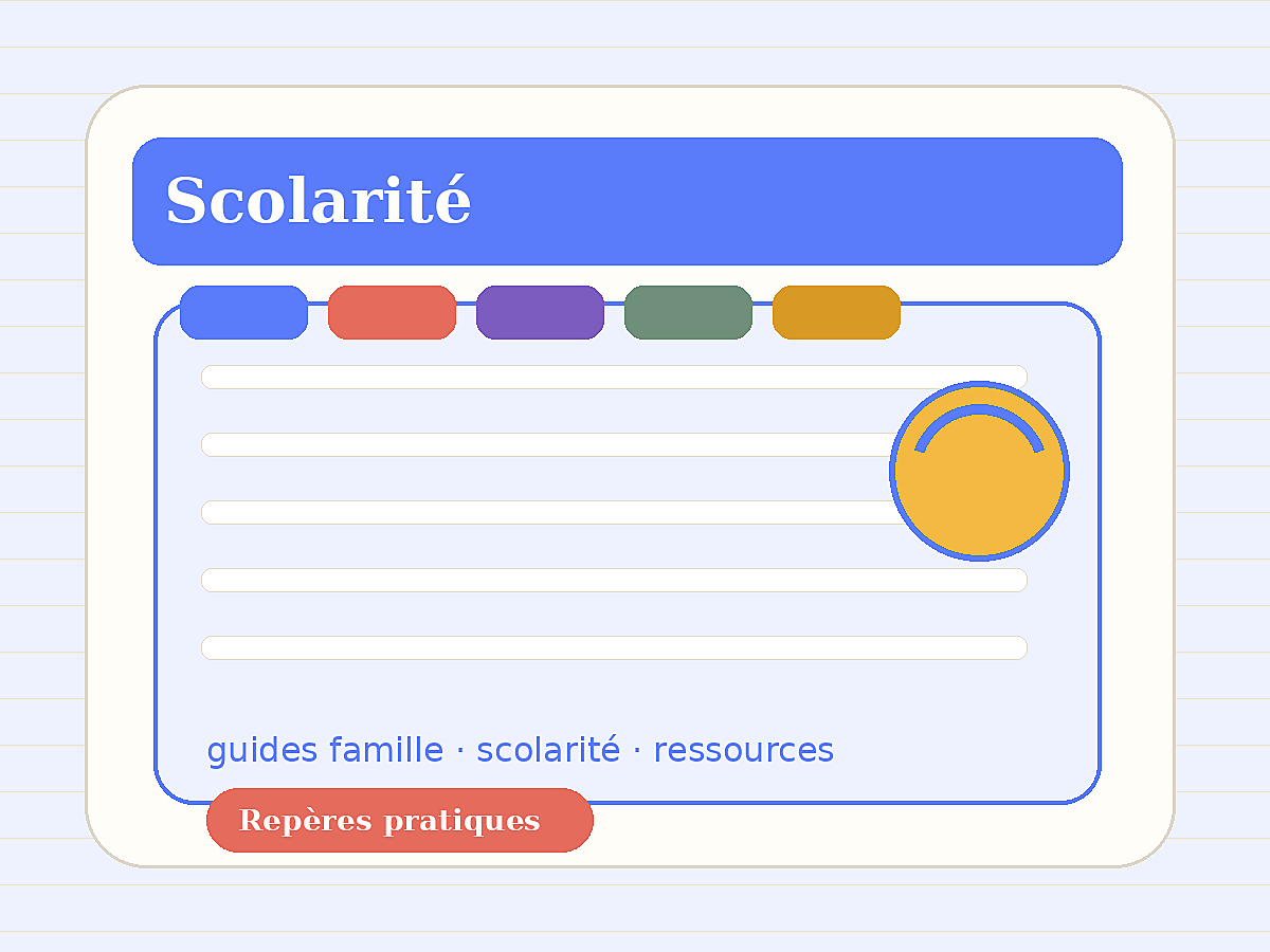 Ressources de scolarité sur un bureau familial